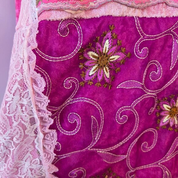 Romantic Velvet & Lace Blouse | Roselani Jasmin | Size Large - Picture 5 of 8